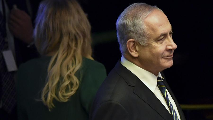 O primeiro ministro de Israel Benjamin Netanyahu comparece a posse de Jair Messias Bolsonaro - Nelson Almeida/AFP