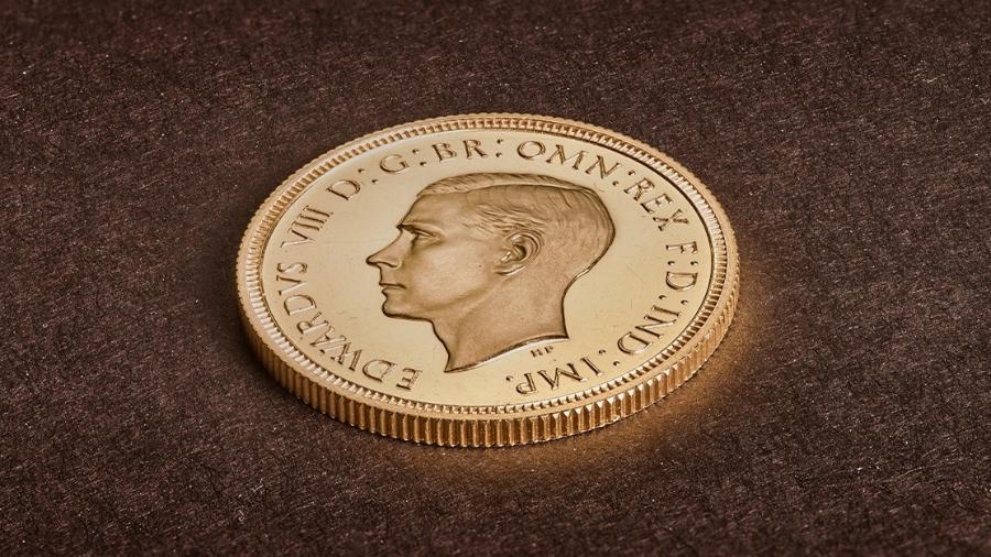 17.jan.2020 - Moeda rara de Eduardo 8º, datada de 1937, foi comprada por um colecionador particular por 1 milhão de libras (1,31 milhão de dólares) - The Royal Mint/Reuters