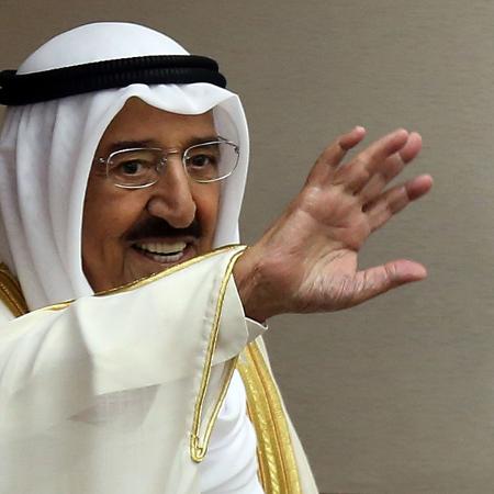 O Emir do Kuwait, xeque Sabah al-Ahmad al-Sabah, em foto de 2018  - YASSER AL-ZAYYAT/AFP