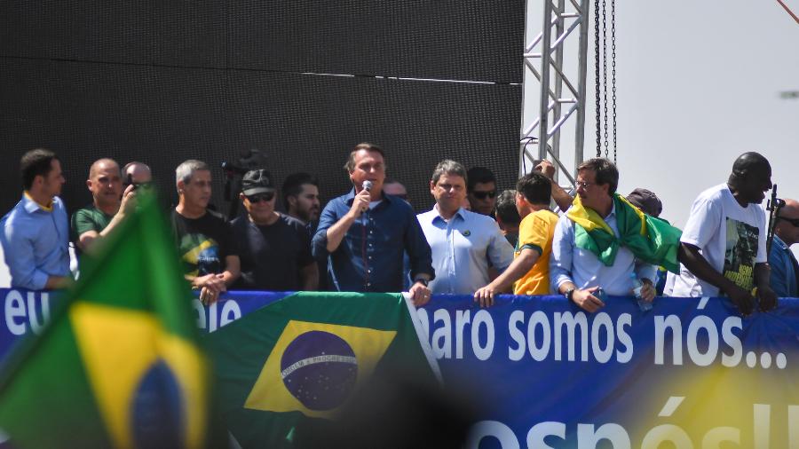 Bolsonaro fez ataques ao Supremo em discurso na Esplanada - ANTONIO MOLINA/ESTADÃO CONTEÚDO