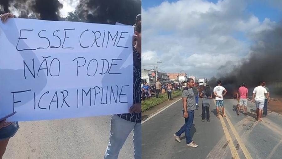 Protesto em Umbaúba pediu justiça por Genivaldo de Jesus Santos, 38 - Reprodução/TikTok