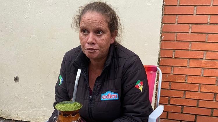 Carine Horn, 37, desabrigada após chuvas no Rio Grande do Sul