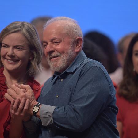 Lula e a presidente do PT, Gleisi Hoffmann