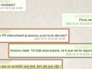 'PR já assinou a p* do decreto?': veja mensagens sobre tentativa de golpe