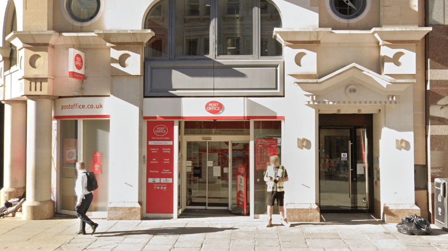Agência do Post Office, os correios britânicos, em Londres Agência do Post Office, os correios britânicos, em Londres