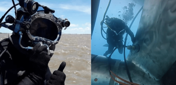 Trabalho invisível: mergulhadores ficam 5h debaixo d'água 'limpando' navios