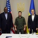 Apr 25,2022 - US Secretary of Defense Lloyd Austin, Ukrainian President Volodymyr Zelensky and US Secretary of State Anthony Blinken during a meeting in Kiev - Reproduction/Telegram/Volodymyr Zelensky