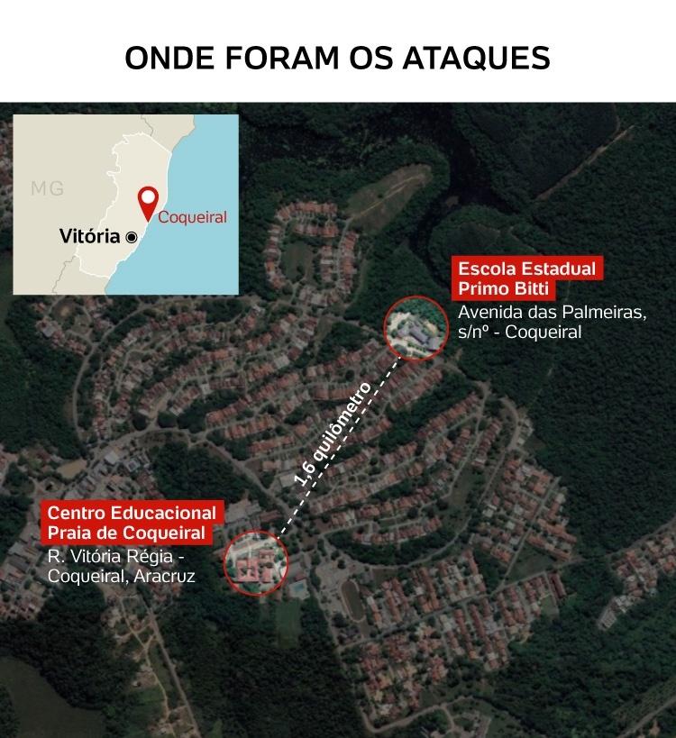 Ataque escola ES - mapa - -