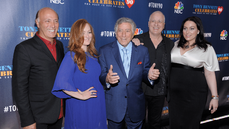 Danny Bennett, Antonia Bennet, Tony Bennett, Dae Bennett and Joanna Bennett  - Matthew Eisman/Getty Images