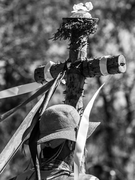 Trabalhador rural na Bahia, em protesto contra desmatamento no Cerrado Trabalhador rural na Bahia, em protesto contra desmatamento no Cerrado