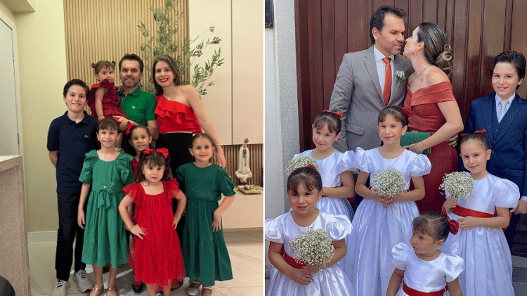 Lívia e o marido têm seis filhos e pretendem ter mais, “se essa for a vontade de Deus” Lívia e o marido têm seis filhos e pretendem ter mais, “se essa for a vontade de Deus”