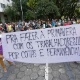 31.mar.2016 - Funcionários e estudantes da USP protestam contra o desmonte da universidade na manhã desta quinta-feira (31) - Newton Menezes/Futura Press/Estadão Conteúdo