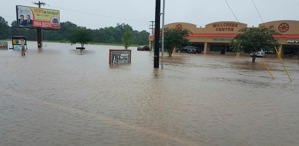 12.ago.2016 - Enchente em Lafayette Parish, no Estado da Louisiana (EUA) - Louisiana Department of Transportation and Development via Reuters