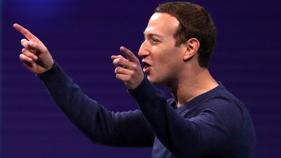 Mark Zuckerberg vibra durante apresentação do F8 Facebook Developers Conference - Justin Sullivan/Getty Images/AFP 