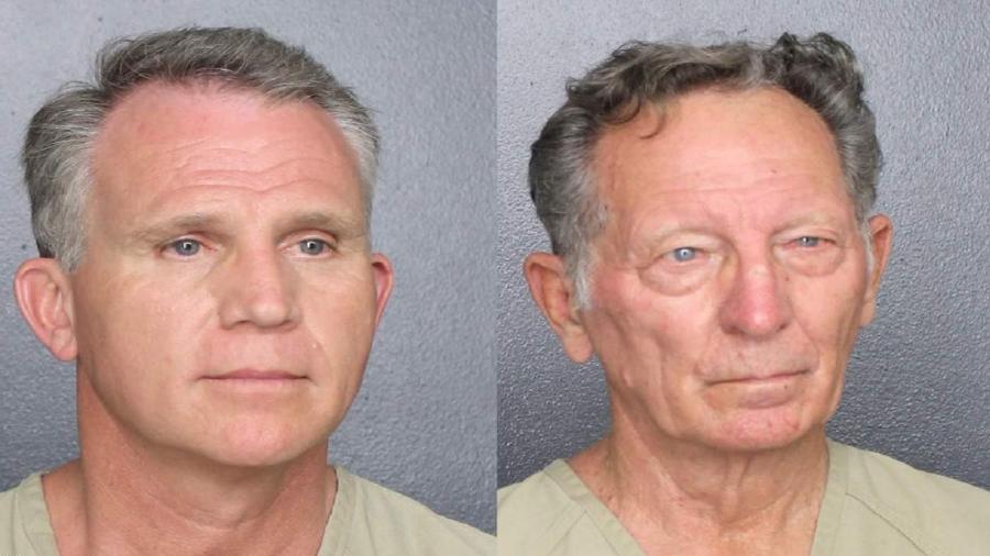 Walter Wayne Brown Jr., 53, e Gary Brummett, de 81 anos, foram acusados de se passarem por oficiais nos EUA - Reprodução/Gabinete do Xerife de Broward