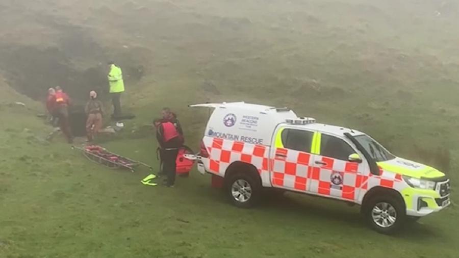 Resgate de homem já dura três dias em caverna do País de Gales - Reprodução de vídeo/DailyMail