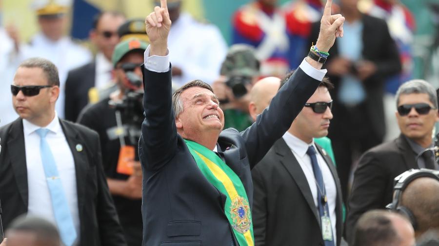 Presidente Jair Bolsonaro durante comemoração do 7 de Setembro em Brasília - 7.set.2022 - Wilton Junior/Estadão Conteúdo
