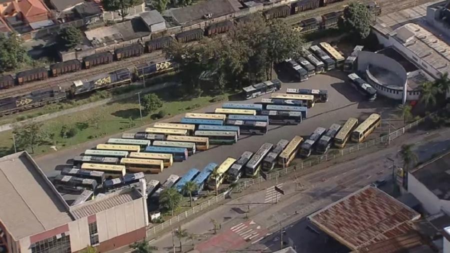 Ônibus de Belo Horizonte não saíram do pátio da Estação Barreiro - Reprodução/TV Globo
