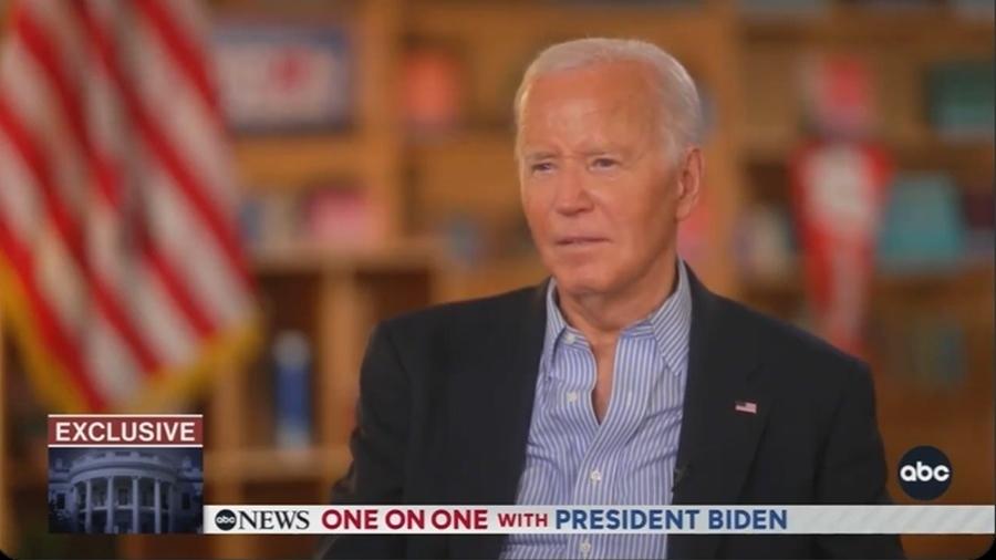 Biden concedeu entrevista à ABC News exibida nesta sexta-feira (5) - Reprodução/ABC News