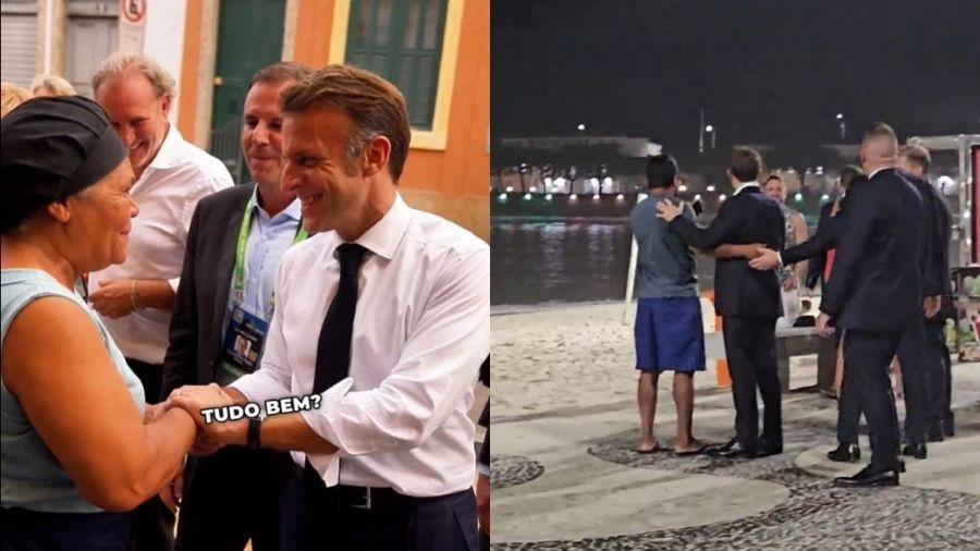 Macron foi visto em meio à população diversas vezes durante G20