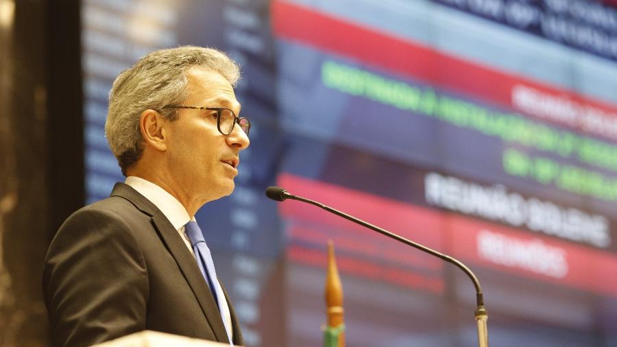 O governador de Minas Gerais, Romeu Zema, durante discurso na Assembleia Legislativa do estado - Pedro Gontijo/Imprensa MG
