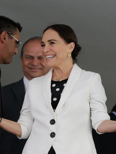Regina Duarte durante sua cerimônia de posse como secretária especial da Cultura - Alan Santos/PR