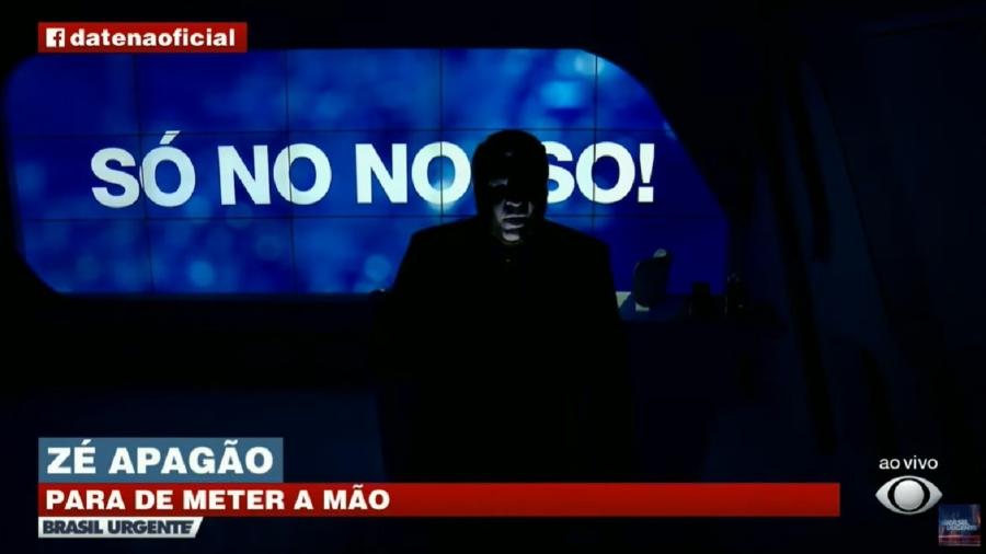 José Luiz Datena apresenta programa no escuro para criticar aumento de energia - Reprodução/TV Bandeirantes