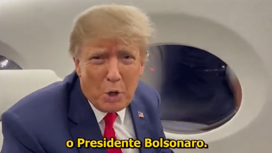 Donald Trump grava vídeo de apoio a Jair Bolsonaro - Reprodução/Twitter