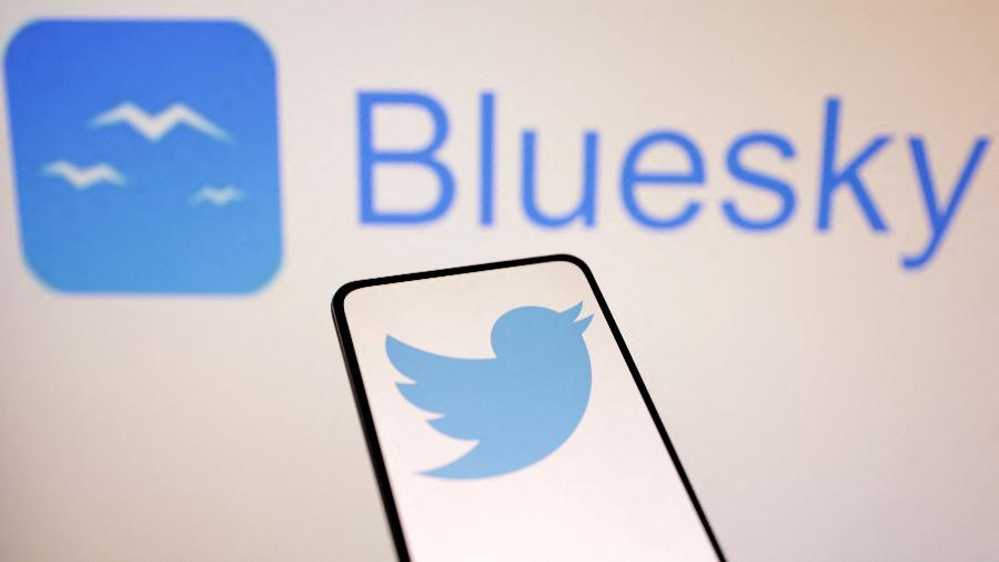 Logotipos do Bluesky e do Twitter - Dado Ruvic/Reuters