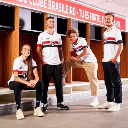 Novo uniforme do São Paulo, criado pela New Balance, lançado no dia 18 de janeiro