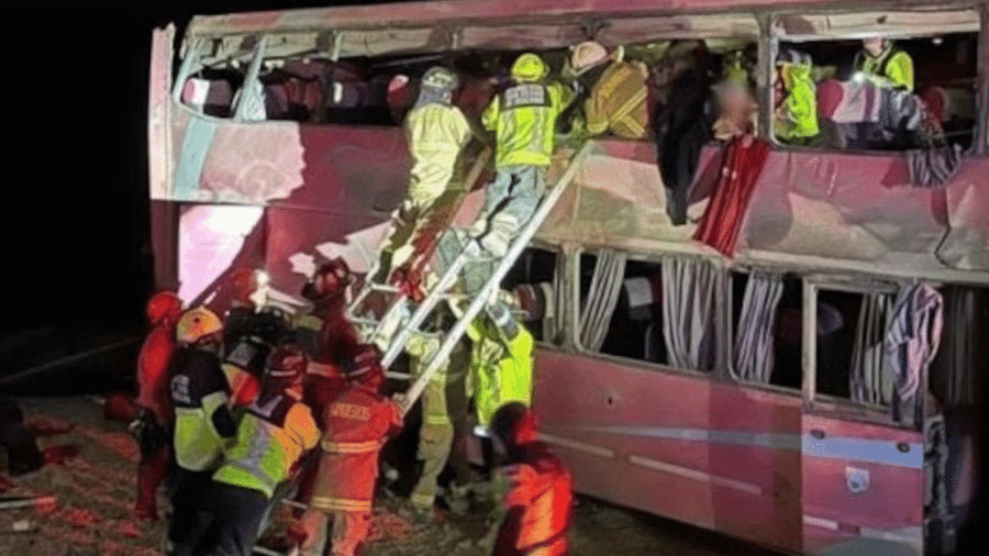Acidente de ônibus no Chile deixou duas brasileiras mortas - Reprodução/Instagram/@radiofusion_88.3
