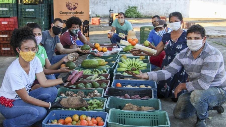 Uma cooperativa de comunidades quilombolas conseguiu reunir 10 toneladas de alimentos para doar a famílias pobres - Flávia Nascimento/ISA