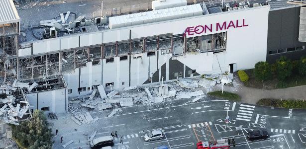 Terremoto no Japão: explosão destrói shopping, e polícia fala em mortos