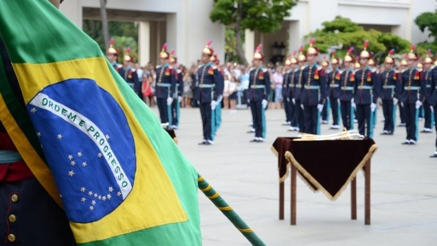 Formatura da turma de cadetes de 2018, em 1º de dezembro, na qual Bolsonaro compareceu - Soldado Elizeu Gomes