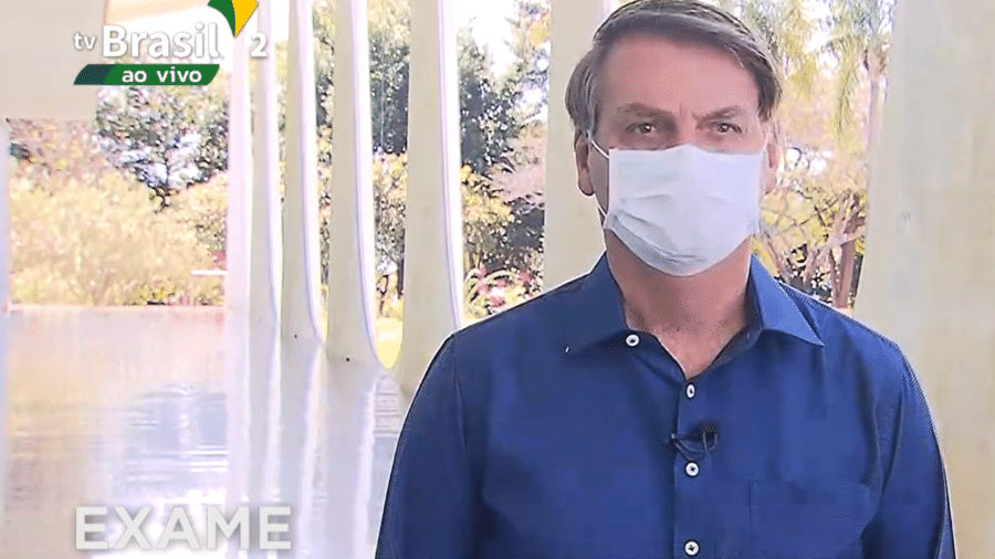 Jair Bolsonaro informa resultado de teste do coronavírus - Reprodução/TV Brasil