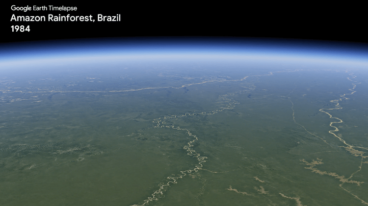 Imagens de parte da Amazônia em 1984 - Reprodução - Reprodução