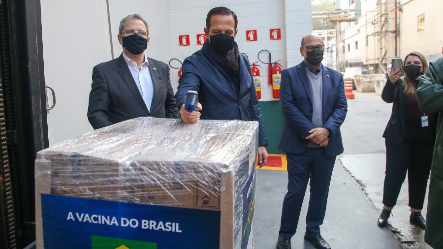 Doria acompanha entrega de doses da vacina do Butantan ao Ministério da Saúde, em julho - Divulgação/Governo do Estado de São Paulo
