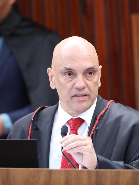 13.set.2022 - O ministro Alexandre de Moraes, presidente do TSE, durante sessão plenária do tribunal - Antonio Augusto / TSE
