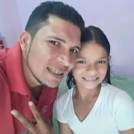 Getúlio Rodrigues Frazão e a filha Larissa, de 12 anos, foram assassinados em chacina em um bar de Sinop (MT) - Reprodução da internet