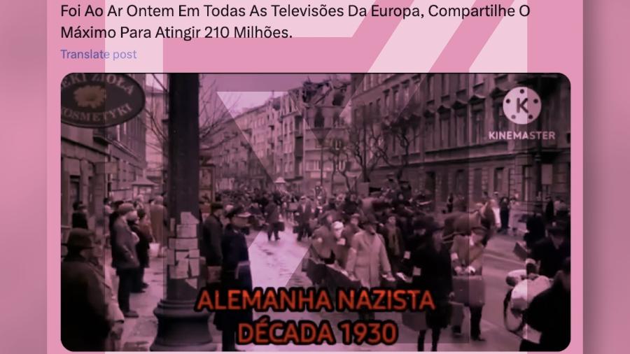 23.abr.2024 - Vídeo que compara envolvidos nos atos golpistas de 8 de janeiro com as vítimas do Holocausto não foi transmitido em televisões da Europa