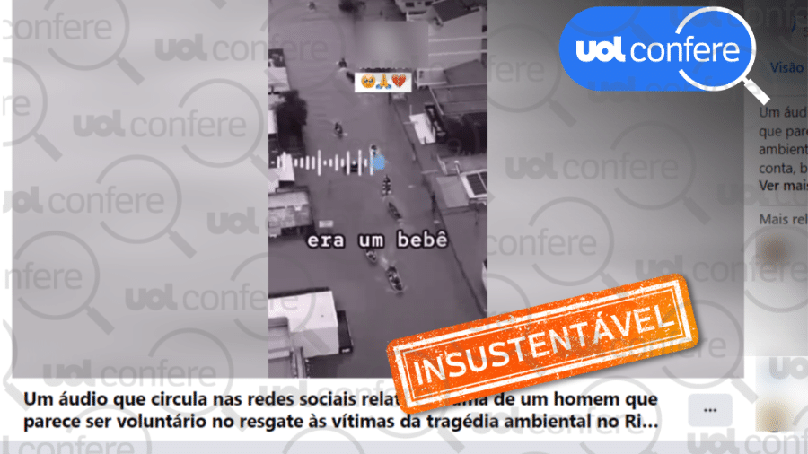 7.mai.2024 - Autoridades que atuam no resgate afirmam que não há confirmação do suposto relato