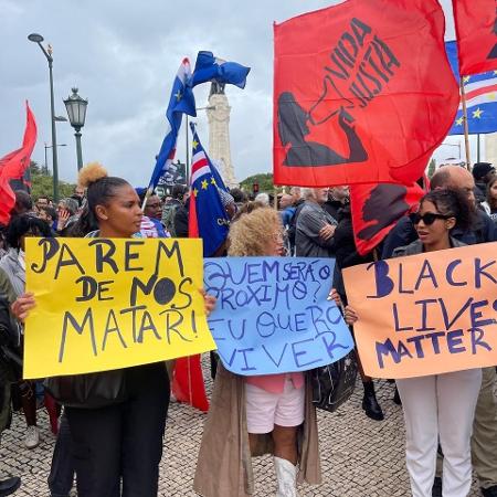 Protesto em Lisboa pela morte de Odair Moniz, vitima da violência policial