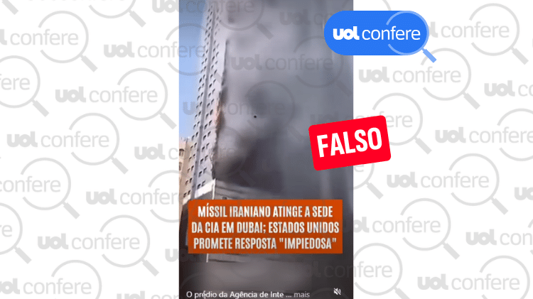 Vdeo  de incndio em prdio residencial, no na sede da CIA em Dubai