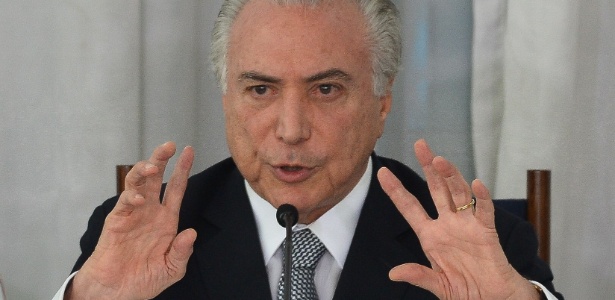 O presidente Michel Temer em evento no Palácio da Alvorada, em Brasília