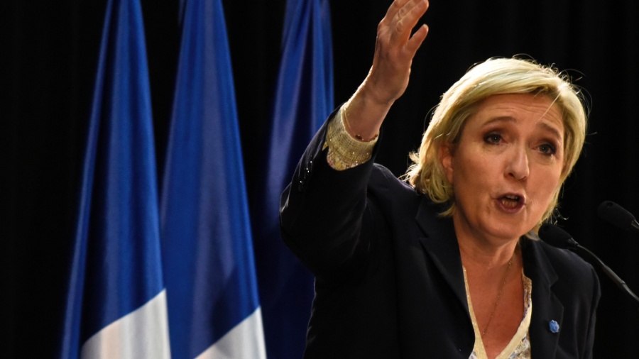 A candidata da direita Marine Le Pen - Jean-Philippe Ksiazek/ AFP