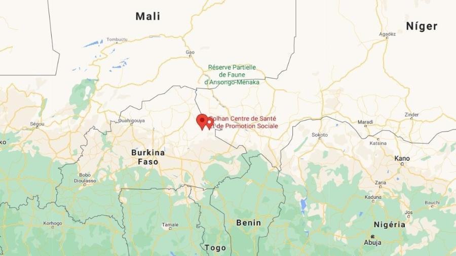 Ataques foram cometidos na chamada zona das "três fronteiras" - entre Burkina Faso, Mali e Níger - Reprodução/Google Maps