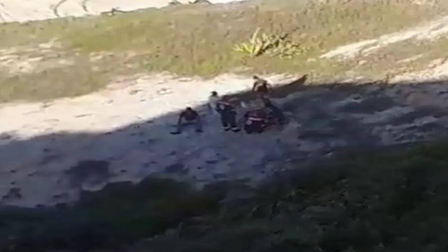 Bombeiros resgataram turistas acidentadas em falésia na praia de Pipa 