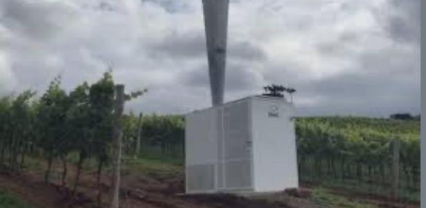 Já viu um canhão antigranizo? Equipamento 'controla' chuva e salva empresas