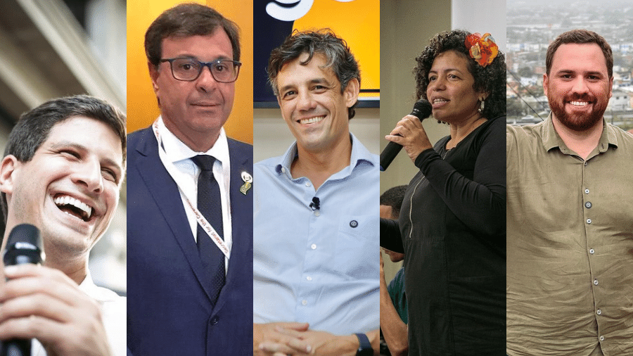 Da esquerda para a direita: João Campos, Gilson Machado, Daniel Coelho, Dani Portela e Tecio Teles - Reprodução