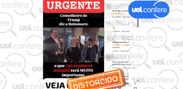 Em vídeo, aliado se referia à posse de Trump, e não à comissão no Brasil